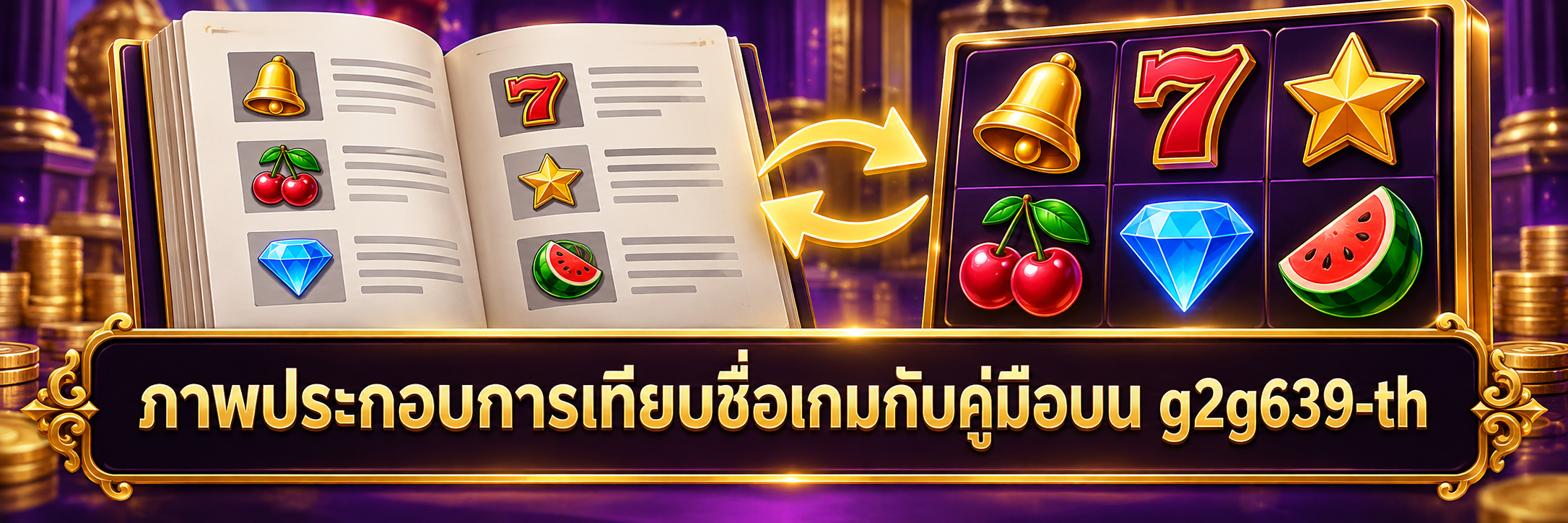 ภาพประกอบการเทียบชื่อเกมกับคู่มือบน g2g639-th